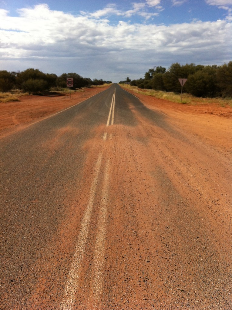 The roads are very long and very straight here