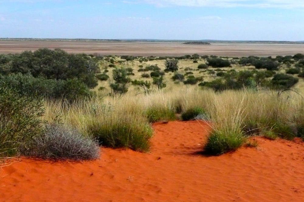 A salt lake in Central Australia